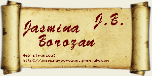 Jasmina Borozan vizit kartica